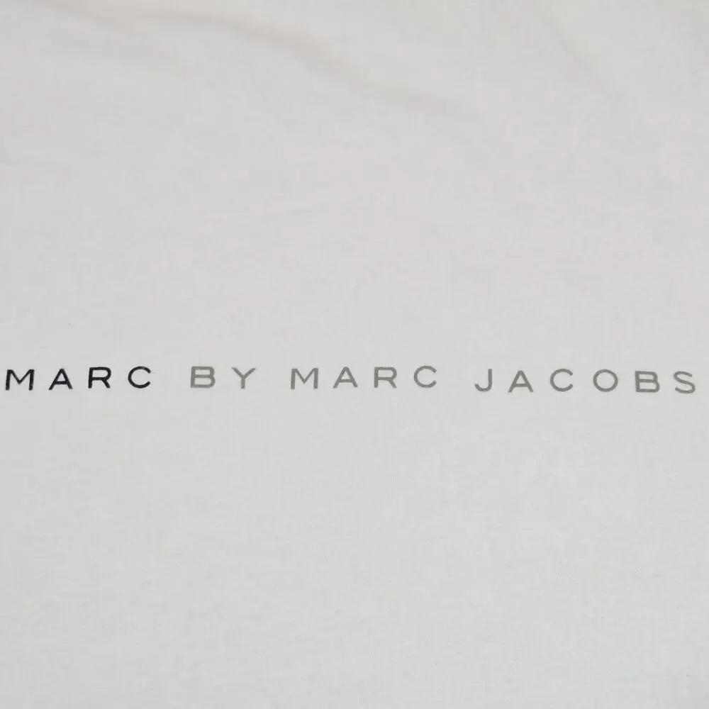 Marc by Marc Jacobs Drawstring Dust Bag White Cotton Flannel Large 22x18